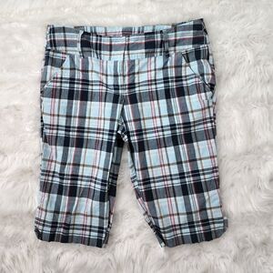 Tracy Evans Limited Mid Rise Bermuda Length Shorts Size 5 Plaid